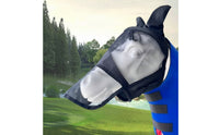 Protection Mesh Fly Mask with Ears Snug-Fit Horse Head Mask with Hook-and-Loop Fastener Lightweight Tack Sturdy for Outdoor Riding
