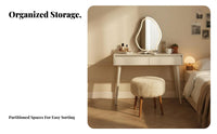 Dressing Table Set with Lighted Mirror Nordic aesthetic Bedroom Furniture for Women