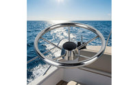 Marine Steering Wheel Stainless Steel Boat Steering Wheel Polished for Helm Station