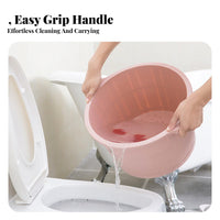 Massage Bumps Plastic Foot Bath Tub Portable Handles Foot Bath Basin Nordic Aesthetic for Home Spa, Bathroom, Living Room