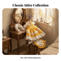 1/6 Scale Doll Outfit Aesthetic Doll Dress Set Includes Headwear for Hobbyists