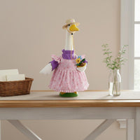 Cute Porch Goose Outfit Ruffled Hem Animal Clothes Bright Colors