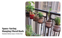 Space-Saving Railing Planter Box Easy Installation Hanging Railing holder Sturdy blossom Pot Holder Anti-Rust for Gardeners, Apartment Dwellers, Homeowners, Balcony, Fence, Porch, Patio