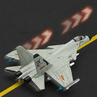 J-15 Fighter Jet Toy Drop Resistant Alloy Aircraft Model Movable Airfoils Push and Go Fighter Plane for Collectors, Kids, Desk Decoration
