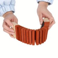 Wooden Snake Drum Children's Bendable Wooden Instrument Early Learning Curved Music Toy for Time