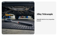 Under Vehicle Inspection Mirror Portable and Lightweight Telescoping Inspection Mirror Hand Tool Replaceable Battery