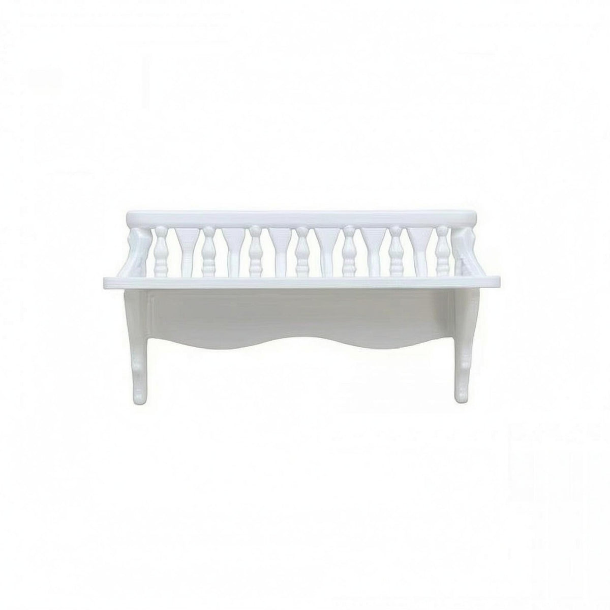 Balustrade Railing Dollhouse Balcony Shelf Turned Spindles 1:12 Scale Shelf Curved Brackets