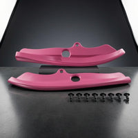 Sleek Bumper Lip Corner Guard Curved Front Bumper Lip Guard Mounting Holes Splitter Protector Trim Black Hardware
