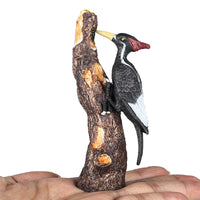Solid Plastic Animal Model Toy - Black-faced Spoonbill Bird Figure for Kids