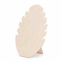 Freestanding Flame-Shaped Necklace Stand Layered Leaf Edge Fold-out Necklace Display Board Hanging Holes Jewelry Display Stand Rounded Top for Counter