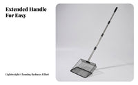 Telescopic Long Handle Litter Scoop Slotted Sides Metal Cat Litter Scoop Easy to Pet Cleaning Care Rust Resistant