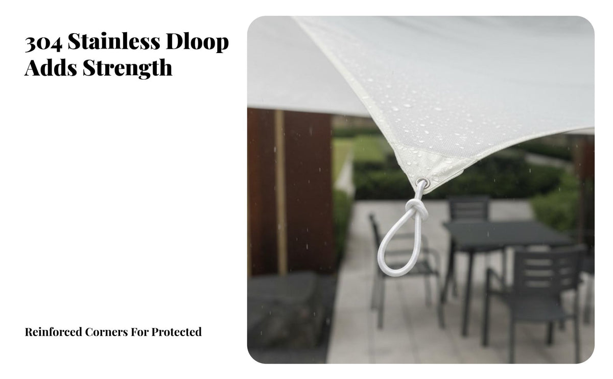 Waterproof Rectangular Sun Sail Anti-Rust Dloops Rectangular Shade Sail Reinforced Edges Sunshade sun's Rays Block for Gardeners, Homeowners, Families, Garden, Camping, Backyard, Pool Area