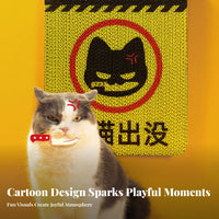 Low-Shedding Wall-Mounted Cat Scratcher Long-Lasting Corrugated Cardboard Scratcher Space Saving Design for Indoors, Living Room