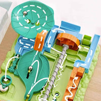 Marble Maze Game Interactive Play Mechanical Track Puzzle Button Control Adventure Game for Tabletop