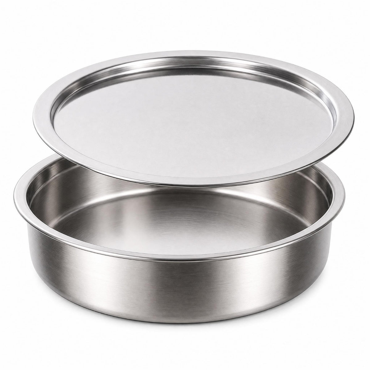 Flat Lid Lidded Steaming Bowl Rolled Rim Steaming Bowl Shallow Serving Dish Low-Height