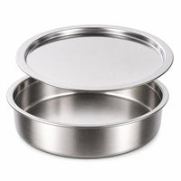 Flat Lid Lidded Steaming Bowl Rolled Rim Steaming Bowl Shallow Serving Dish Low-Height