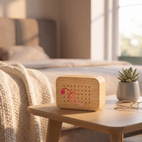 Beech Wood Sound Machine Portable Ambient Sound Machine for Light Sleepers, Bedroom, Meditation