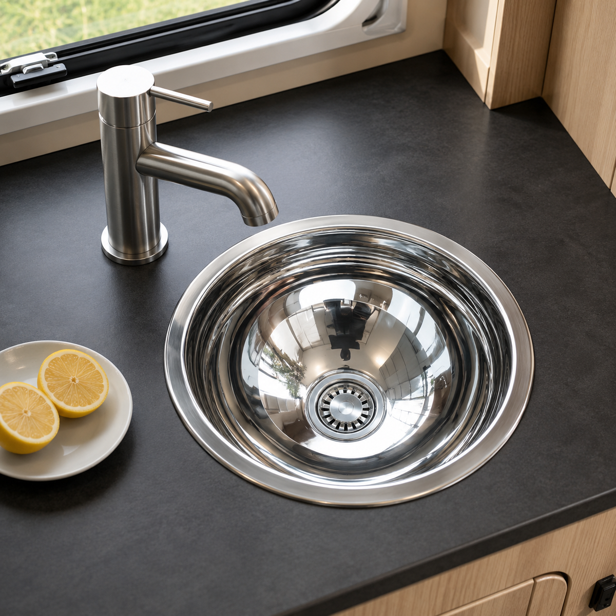 Stainless Steel Sink Single Bowl Kitchen Sink 335x295x150mm Brushed Finish Sink