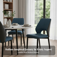 Light Luxury Design Upholstered Dining Chair Easy to Clean Modern Leather Dining Chair High-Density Foam Cushion Long-Lasting Construction for Restaurant Owners, Interior Designers, Apartment Dwellers, Hotel, Living Room