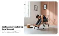 Foldable Iyengar Fitness Chair Anti-Slip Feet Pilates Assist Chair Space-Saving Fitness Auxiliary Stool Wear-Resistant for Beginners, Seniors, Gym