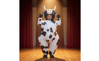 Inflatable Cow Costume Black-and-White Inflate Cow Costume Lightweight