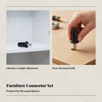 Plastic Flexible Central Axis Door Pin Furniture Connector Multi-Directional Cabinet Fitting