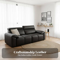 keyboard Key spinerest Couch Top-Grain Leather Sofa Modern Minimalist design Lounge Seating for Apartment Dwellers, Homeowners, Living Room, Home Office