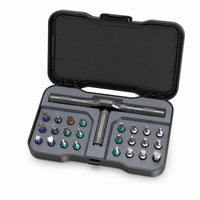 Ratcheting Screwdriver Set with Ratchet Handle Interchangeable Screwdriver Set with Storage Case Compact Tool Detachable for Homeowners, Hobbyists, Workshop