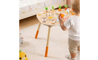 Wooden Activity Table Early Educational Young Child Busy Table Develops Fine Motor Skills Young Child Activity Center for Infants