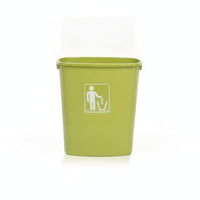 Thickened Body Plastic Trash Can Rounded Corners Plastic Trash Bin