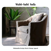 Imperfect Elegance stylistic Single-Seater Sofa Removable and launderable Cover Upholstered perusing Seat Minimalist Design Lounge Chair signature and aesthetic for Interior Designers, home dwellers, Hotel managers, Bedroom, Study, Home whiteice