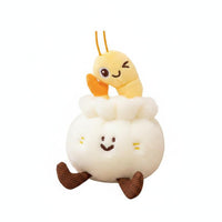 Squishy Steamed Bun Plush Toy PP Cotton Filling Food Plush Pillow for Gift