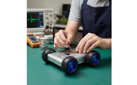4WD Smart Car Chassis Stable Performance 4WD Robot Car Chassis Four-Wheel Drive Robot Base Kit High Grip Wheels for Prototyping