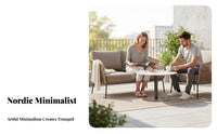 4 Pieces 4-Piece Woven Sofa Set Nordic Design Patio Furniture luxuriously soft pads colorfast Resistant for Families, Balcony