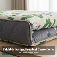 Dormitory Bed Pad Skin-Friendly Foldable Mattress Pad Thickened Thick Tatami Mattress for Students, Campers, Dorm Room, Bedroom, Guestroom
