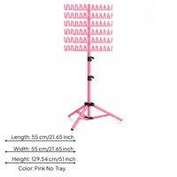 Multi-Row Design Hairpiece Tray Rack Large Capacity Adjustable Hairpiece Intended for Salon, Beauty Shop