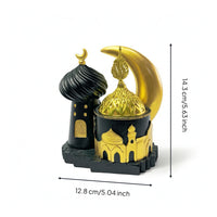 incense Burner with Moon-Shaped Moon Decorative Castle Scent Burner Sculptural Statue for Festival Decor