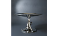 Fruit Tray with Pedestal Stainless Steel Pedestal Bowl Mirror Polished Serving Stand for Hosts, Dining Table, Kitchen Countertop