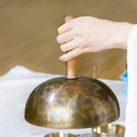 Detachable Tone Bowl Easy to Hold Handheld Tone Bowl Mallet Smooth Striking for Meditation, Stretching Practice, Sound Wellness