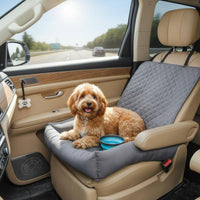 Passenger Seat Dog Nest Washable Dog Bed Non-Slip Bottom Elevated Puppy Car Bed for Dogs, Cats, Road Trips, Travel
