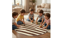 Round Activity Mat Mat Padded Kids Play Mat Cushioned Circular Rug for Little Ones, Infants, Playroom, Nursery, Camping