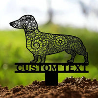 Dachshund Metal Garden Stakes Charming Dachshund Garden Stake Unique Metal Sign with Ground Stake for Lawns, Patios