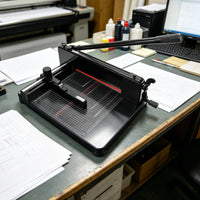 Manual Paper Cutter with Steel Base Gridded for Workplaces, Classroom