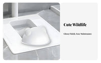 Squat Toilet Deflector Drill Installation Squatting Pan Splashing Guard Prevents Spillage Toilet Deflector for Children, Public Restrooms