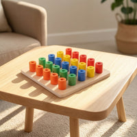 Color Insert Pillar Toy Preschool Wooden Sorting Board Geometric for Classroom