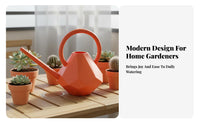 Diamond Shaped Watering Can Comfortable Handle 1.5L Watering Pot Lightweight Long Spout Water Can for Kids, Gardeners, Balcony, Garden, Indoor