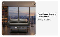 3-Seater Business Couch Includes Coffee Table Sofa Set Modern Design Lounge Seating for managerials, Reception Area, management suite, Waiting Room