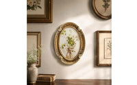 Oval Resin Photo Frame European Style Ornate Oval Frame Vintage Aesthetic Picture Holder