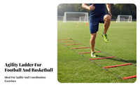 Long-Lasting Agility Ladder Portable with Carrying Bag Speed Ladder Easy to Keep Sports Equipment Tangle-Tangle-Resistant Design for Athletes, Coaches, Kids, Outdoor, Gym