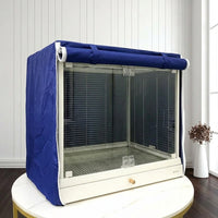 Bird Cage Cover with Zipper, Flat Top Polyester Blackout Cover for Large Pet Bird, Dustproof Birdcage Cover for Evening Glow Use